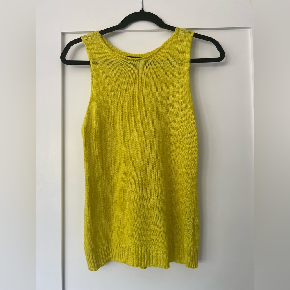 Theory Vibrant Yellow Knit Top